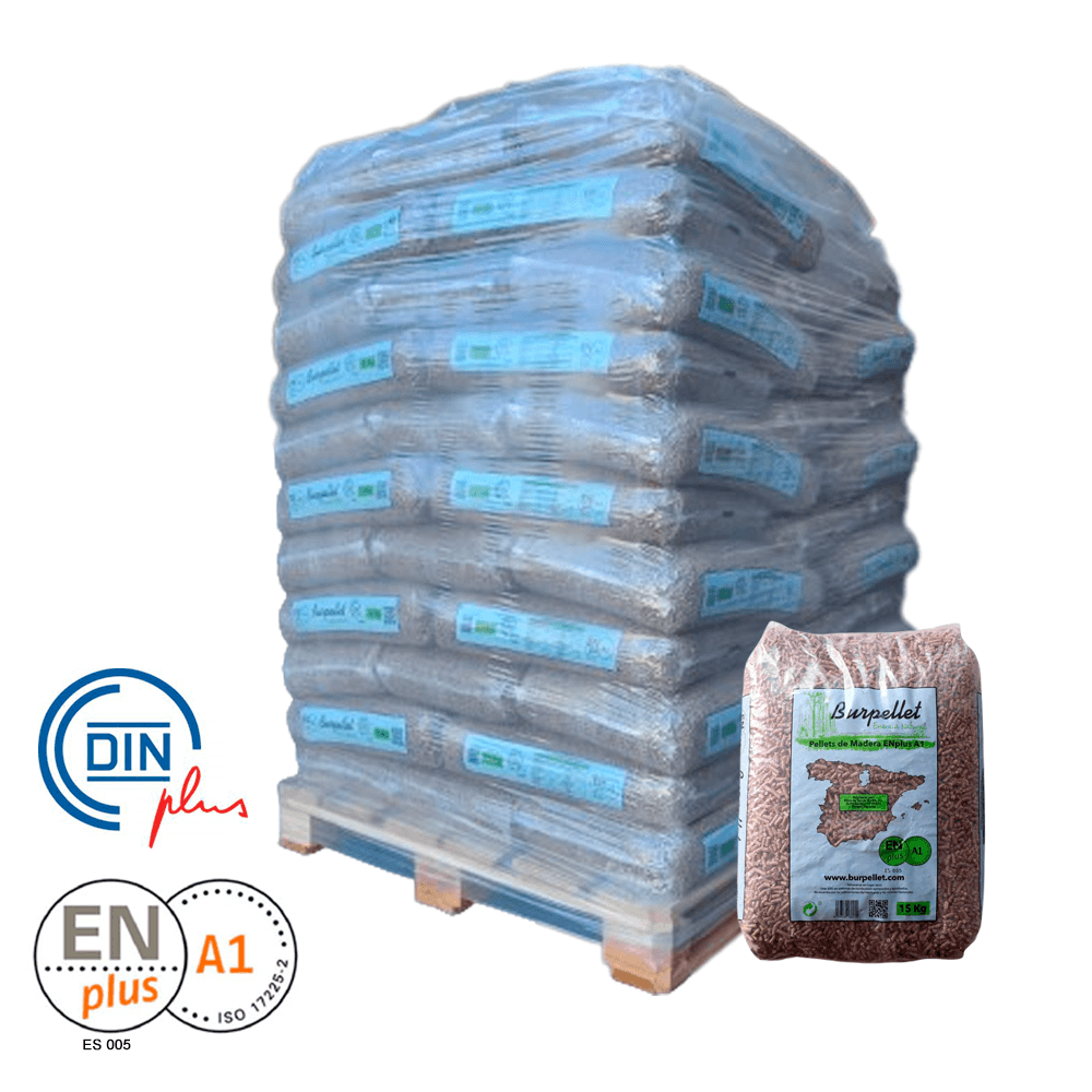 Pellets de Madera Burpellet (Doble Certificación) – Palet 1080kg