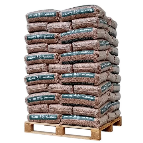 Pellets de Madera Español Valboval Premium – Palet 975kg (65 sacos)