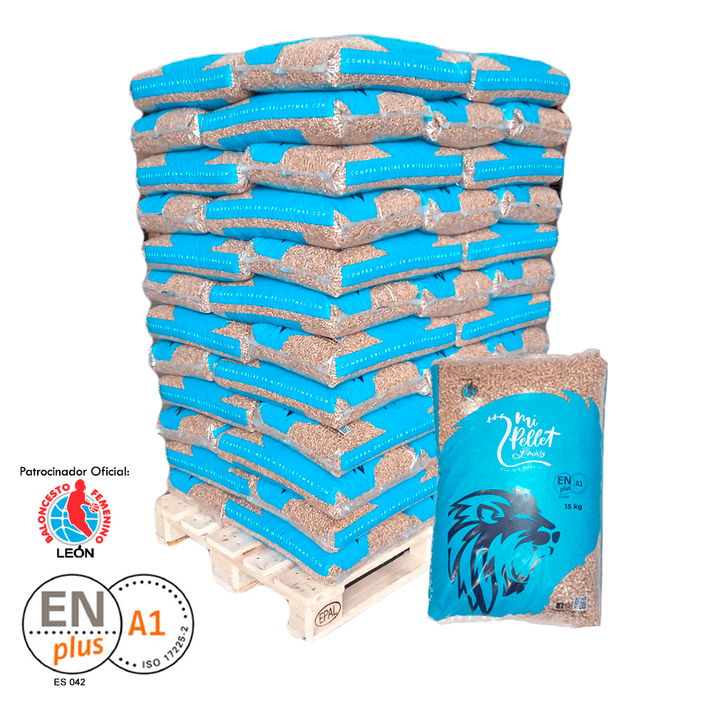 Pellets de Madera Mi Pellet y Más (Certificación EnPLUS A1) – Palet 1155kg