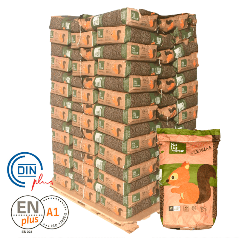 Pellets de Madera Naturpellet (Doble Certificación) – Palet 1050kg